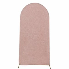 5 ft ROSE GOLD Metallic Fitted Spandex Round Top Arch STAND COVER Party Events