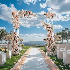 Elegant White Metal Wedding Stand Square Balloon Arch Garden Arbor Frame Decor