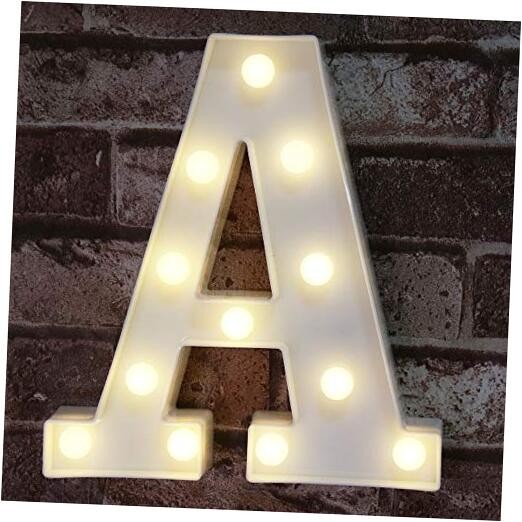 LED Marquee Letter Lights Sign, Light Up Alphabet Letter Letter A Warm White