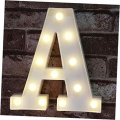 LED Marquee Letter Lights Sign, Light Up Alphabet Letter Letter A Warm White