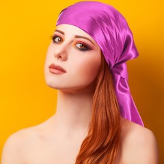 2Pcs 35 Inch Square Satin Head Scarf Silk Feeling Hair Scarf, Fuchsia