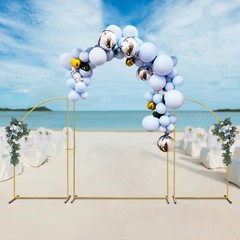 Metal Arch Backdrop Stand Gold Wedding Arch Stand Set of 3 for Party Decor