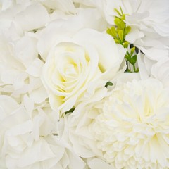 3D Flower Wall Panel-12pcs Artificial Flower Wall Background Silk Rose Wedding