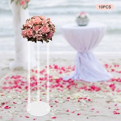 10pcs 80cm Acrylic Artificial Flower Vase Stand Wedding Centerpieces Decoration