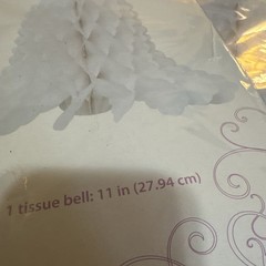 White Bells Honeycomb Paper Decorations – 11” – 6 Count – Elegant Paper Party