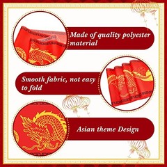Chinese Dragon Printed Table Runner 11 Inch x 5.9 ft Asian Table Runner 2