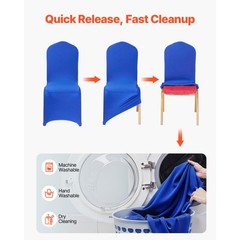 Uimoso 50PCS Royal Blue Stretch Spandex Chair Covers for Events and Parties