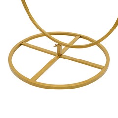 Wedding Round Hoop Backdrop Stand Detachable 4-Tier Gold Metal Flower Arch Frame