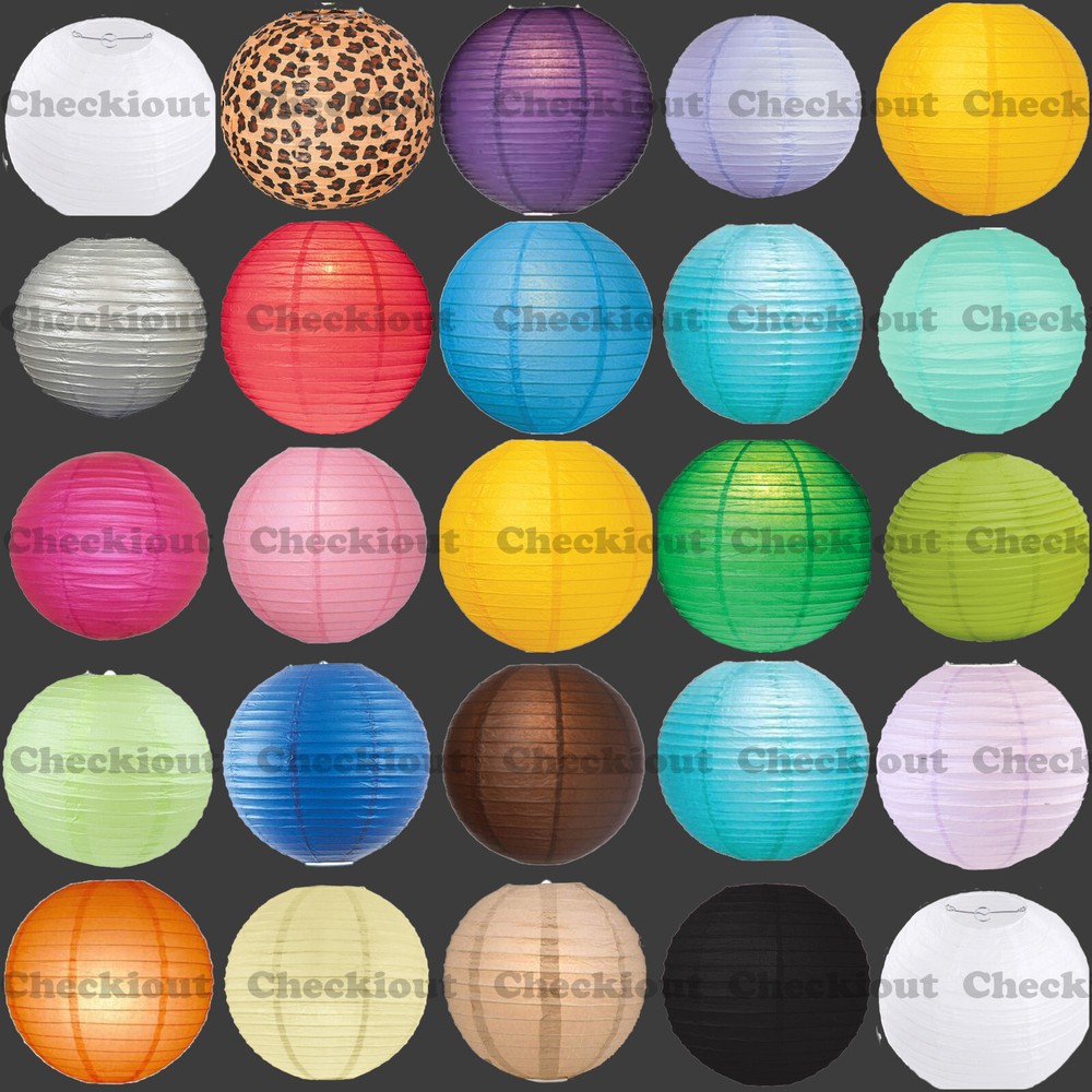 12 Packs Paper Lantern Decoration Wedding Party Event Arts8″ 10″ 12″ 18″ 20″ 24″
