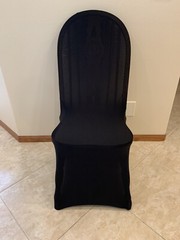 Ruched Fashion Spandex Banquet Wedding Party Chair Cover Black New In Package