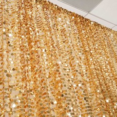 GOLD Big Payette Sequined BACKDROP 20×10 ft Wedding Photo Prop Party WHOLESALE