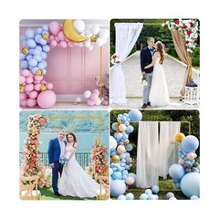 6.6FT x 6.6FT Gold Wedding Arches for Ceremony Rectangular Metal Balloon Arch…