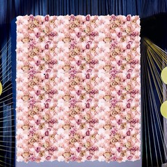 6 Pcs Artificial Flower Wall Panels Backdrop Bouquet Wedding Party Home Decor