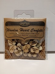 Ginger Ray Heart Wooden Just Married Table Scatter Wedding Confetti, 25 Pack