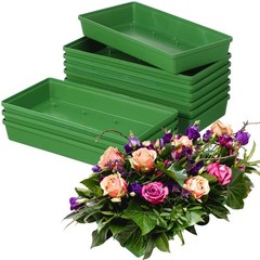 10 PK Floral Foam Trays Rectangular Cage Holder Spikes Reservoir 10.6 Inch