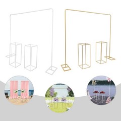 White/Gold Balloon Stand with Flower Stands Metal Wedding Stand Wedding Decor
