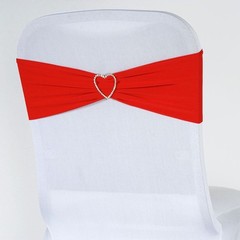 10 Red Spandex STRETCHABLE CHAIR SASHES Wedding Party Decorations SALE