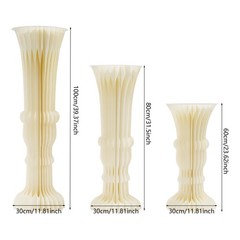 3pcs Folding Cardboard Centerpiece Display Flower Stand Vase-shape Rack Decors