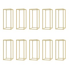 10PCS Gold Wedding Flower Stands 24in Metal Column Party Decor Display Rack