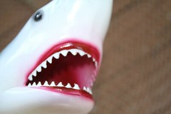 Ocean Theme Wedding Tiki Bar Decor,28″ MONSTER Shark Wall Hanging, 3-D,
