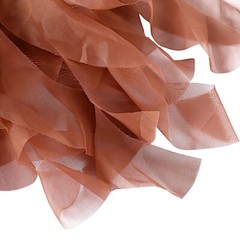 Terracotta Premium CHAIR COVER Curly Chiffon Ruffled SASHES Wedding Decorations