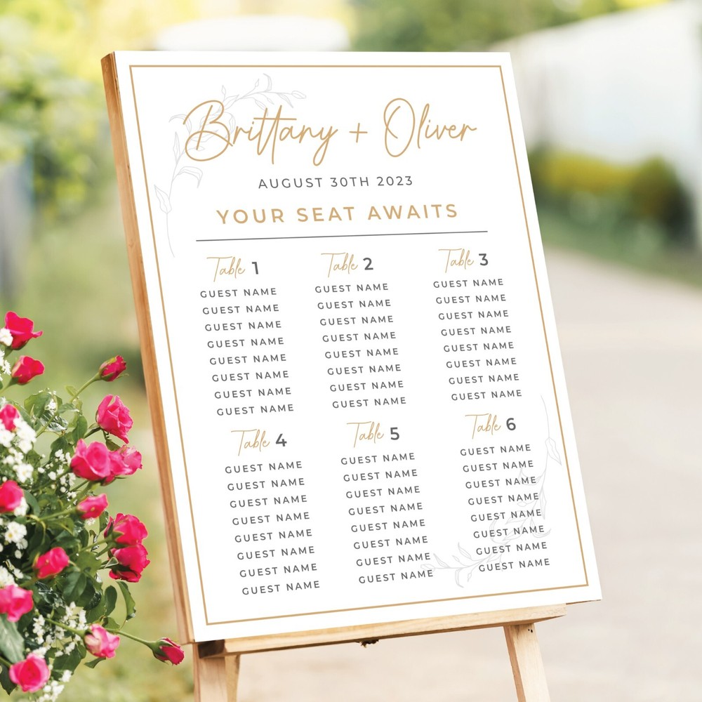 Wedding Seating Chart, Personalized Wedding Welcome Sign, Party Decorations