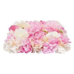 3D Flower Wall Panel-12pcs Artificial Flower Wall Background Silk Rose Wedding