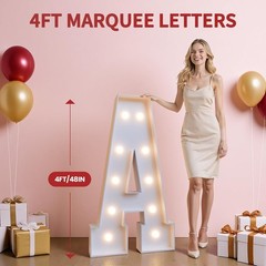 4FT MARRY ME Light Up Marquee Letters Proposal Wedding Sign Set