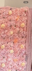 12PCS Artificial 3D Flower Wall Panel Wedding Backdrop Wall Decor Pink 15*15in
