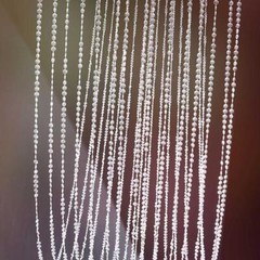 15 ft IRIDESCENT CEILING DRAPE CURTAIN Beaded Backdrop Party Wedding Decorations