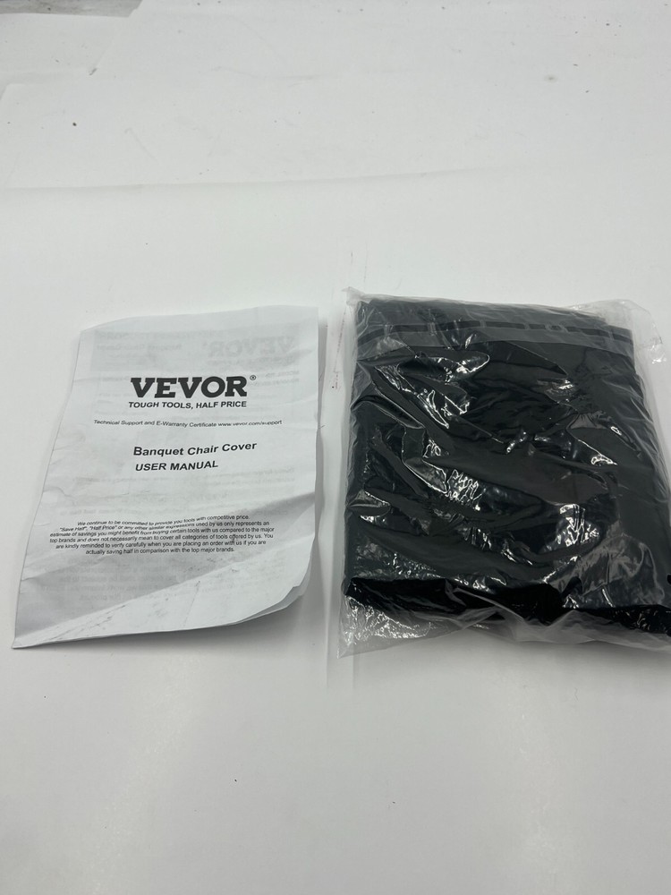 VEVOR Genuine BANQUET CHAIR COVER Polyester Spandex Black