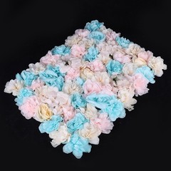 12PCS Artificial Flower Wall Panel White Hydrangea Rose Wedding Backdrop Decor