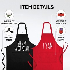 Funny Couple Aprons – Gift Ideas For Her Him – Wedding, Engagement, Bridal, B…