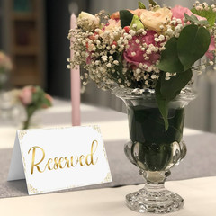 20 PCS Reserved Signs for Wedding Reserved Table Signs for Wedding Engagement Br