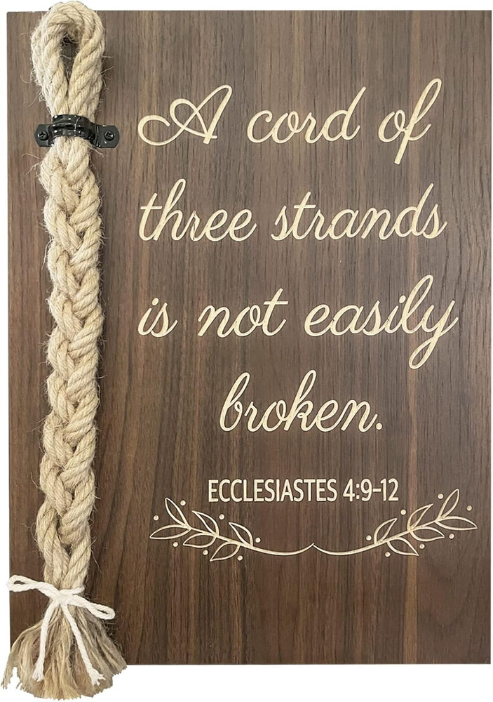A Cord of Three Strands Wedding Sign, Bible Cross Wedding Unity Sign, Tie The…