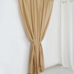 8×8 feet Natural Faux Burlap CURTAIN Photography Backdrop Panel Party Events