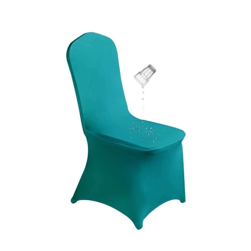 SuperO 25 Pack Waterproof Spandex Chair Covers Stretch Banquet Wedding Turquoise