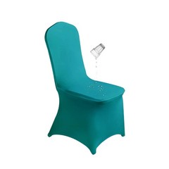 SuperO 25 Pack Waterproof Spandex Chair Covers Stretch Banquet Wedding Turquoise