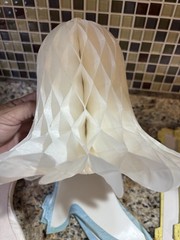 Vintage lot 28 White Yellow Blue Honeycomb Bells Tissue Paper Wedding Shower