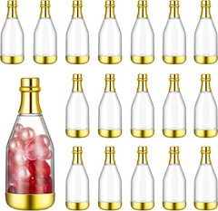 10 Pcs Mini Bottle Party Favors Bottles and Wedding Candy GOLD CLEAR