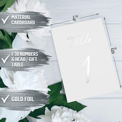 Silver Table Numbers 1 30 for Wedding Reception Silver Foil Table Number