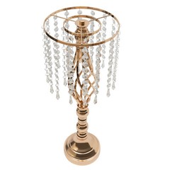 10Pcs Crystal Flower Stands Vases 55cm Wedding Centerpieces Dining Table Gold US