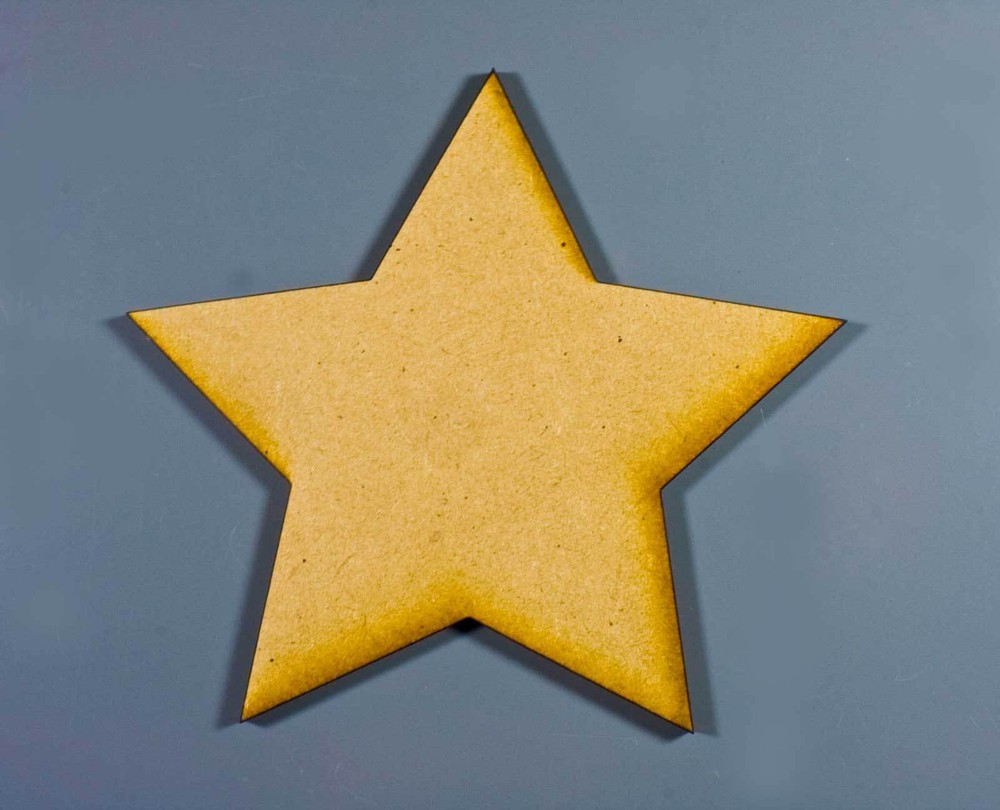 Wooden Wood RAW MDF Star Shaped Wall Name Baby Kids Room Plaques Signs Cutouts