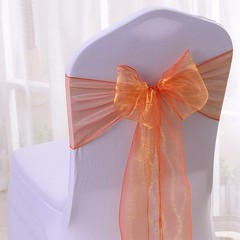 10/20/50pk Organza Chair Sashes Bow Sashes Wedding Banquet Cover Decor Wholesale