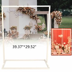 1×0.75M Wedding Arch Backdrop Metal Stand Flowers Balloons Frame Party For Decor