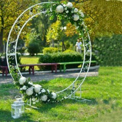 Heavy-D WHITE METAL ARCH for Wedding Party Bridal Prom Garden Floral Decoration