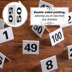 Tuanse 100 Pcs Acrylic Table Numbers 1-100 Double Sided Minimalist Restaurant…