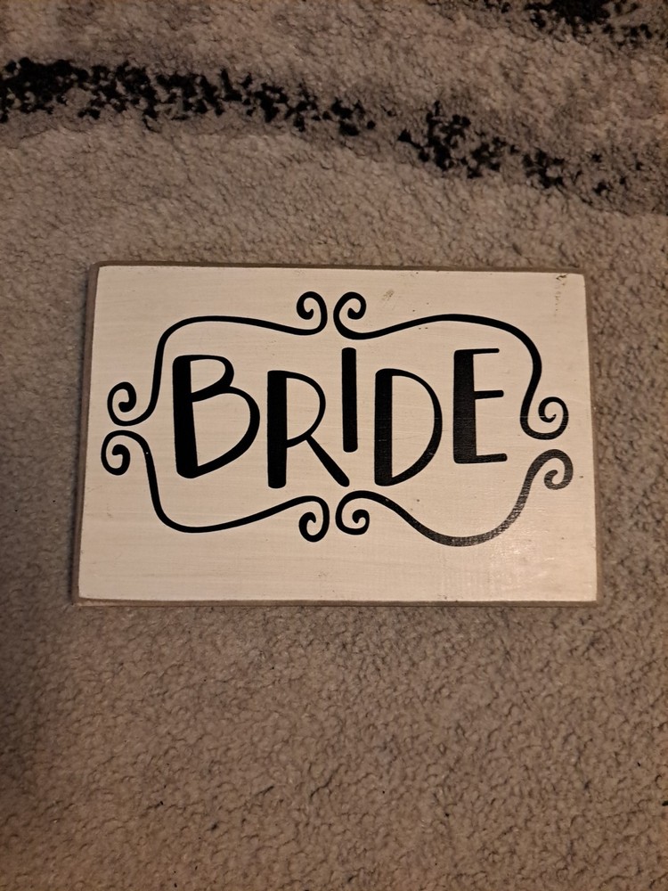 BRIDE Hanging Wall Decor Wedding Sign