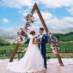Thicken Solid Pine Wood Wedding Arch Frame for Garland Led Fairy Lights Balloons