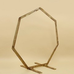 7 ft NATURAL Geometric Wood Wedding Arch Backdrop Stand Party Events Supplies
